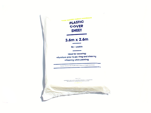 Pack of 5 Sleek 3.6 x 2.6m Reusable Plastic Cover sheets - Bulk Buy Available