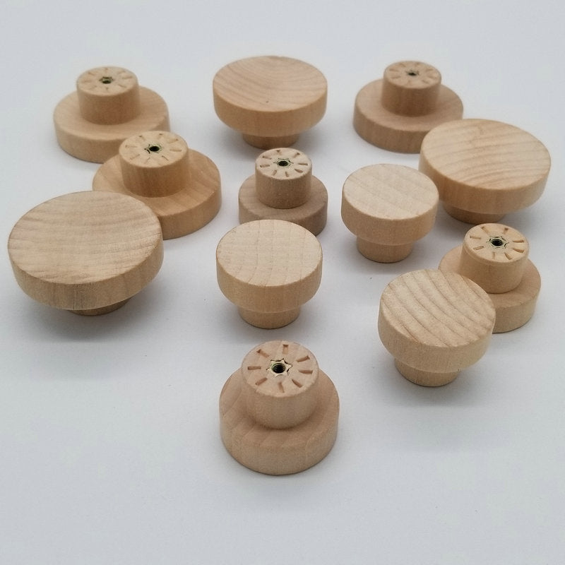 Round Wooden Drawer Pull Bulk Buy Available 50x25mm