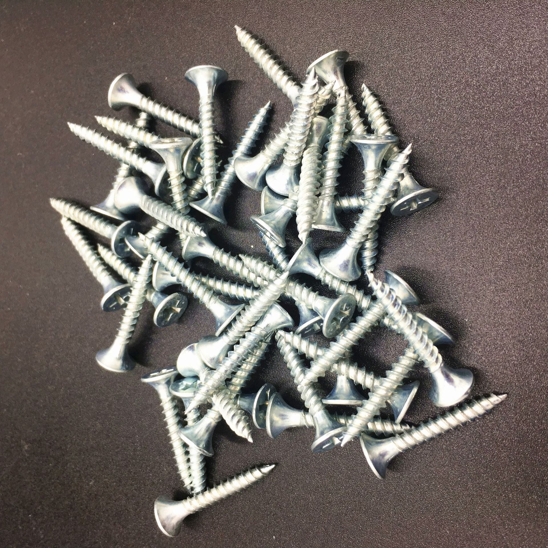 8G Zinc Plated Countersunk Head Screws with length option of 25mm, 30, 35, 40, and 50mm